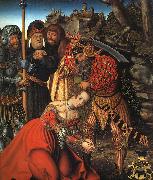 Lucas  Cranach The Martyrdom of St.Barbara oil